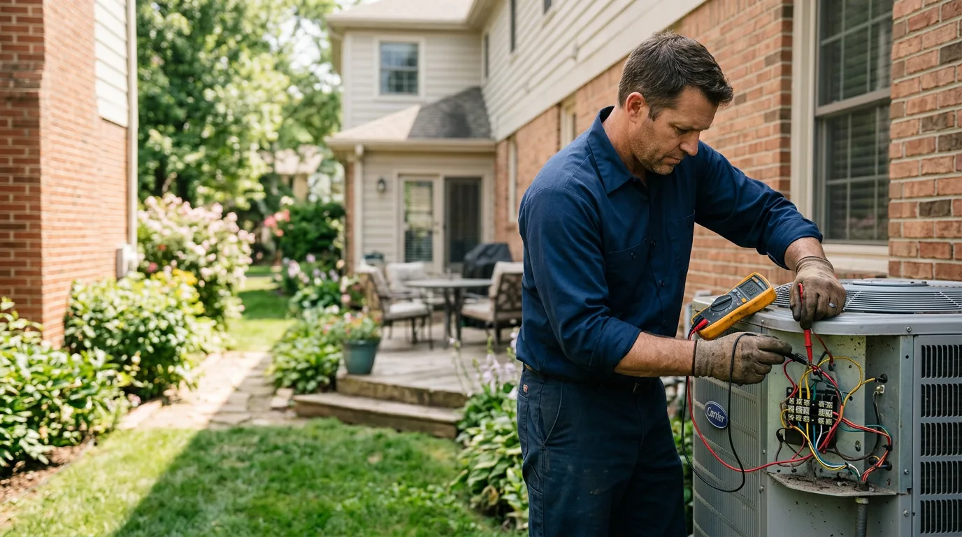 HVAC technician working near Coalville, UT